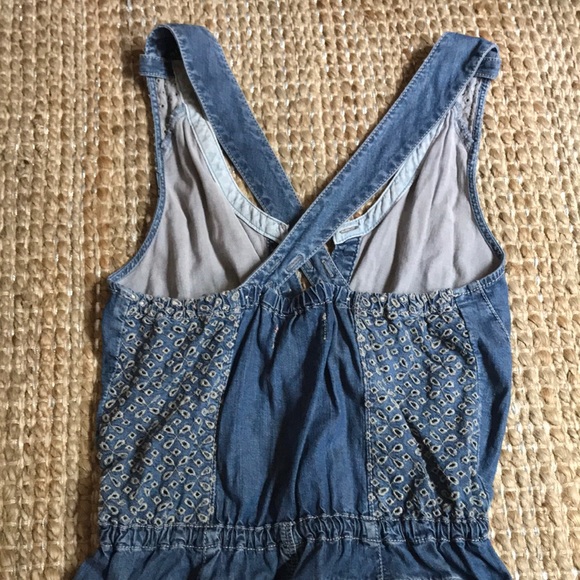 BEST EYELET DENIM OVERALLS - Picture 4 of 8